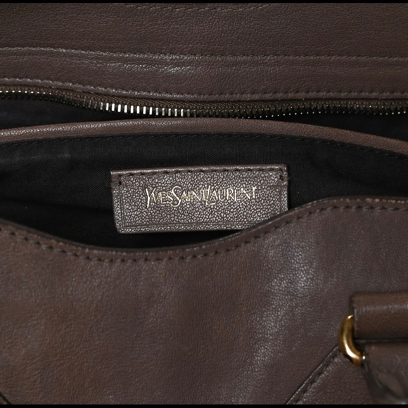 Saint Laurent Cabas Medium Chocolate Tote Bag Mint Condition - Picture 6 of 9